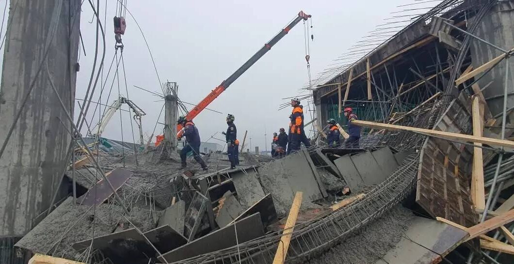 обрушение здания в Южно-Сахалинске