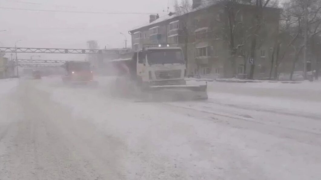 снег в Хабаровске